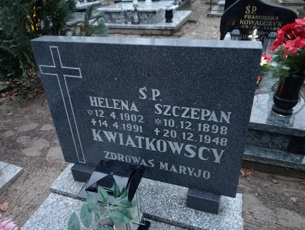 Helena Kwiatkowska 1902 Pakość - Grobonet - Wyszukiwarka osób pochowanych