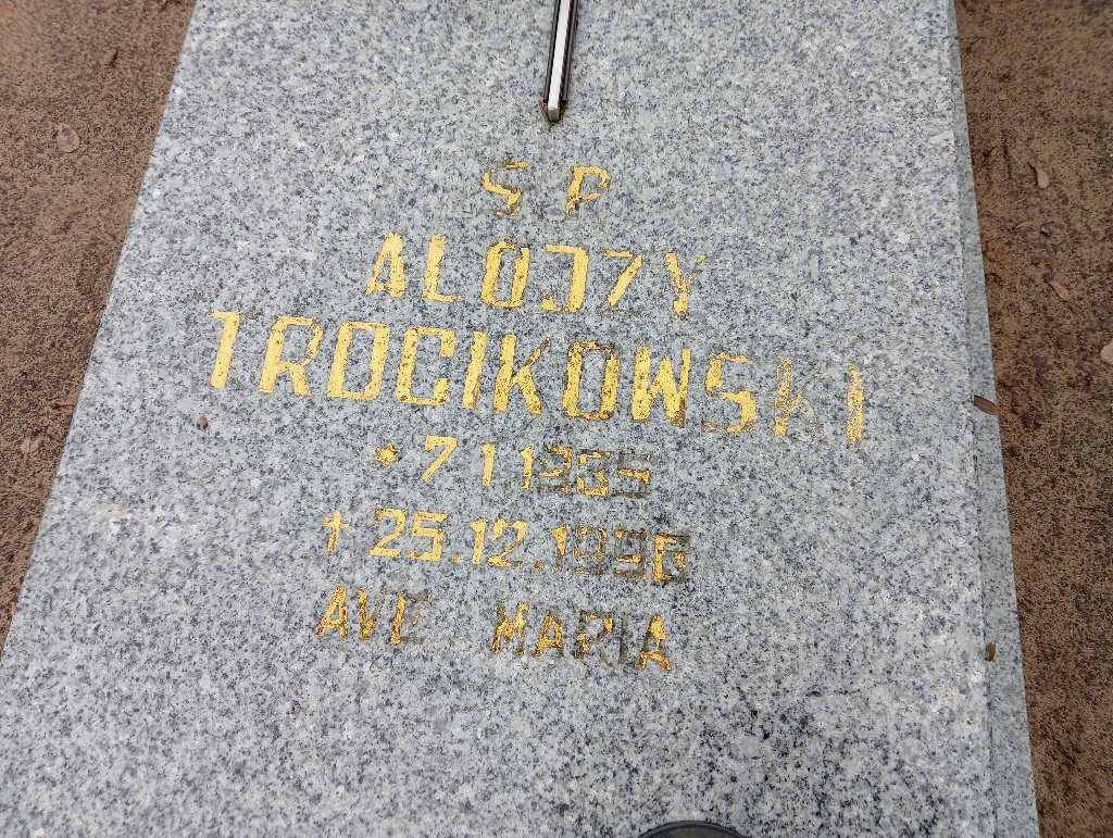 Alojzy Trocikowski 1935 Pakość - Grobonet - Wyszukiwarka osób pochowanych