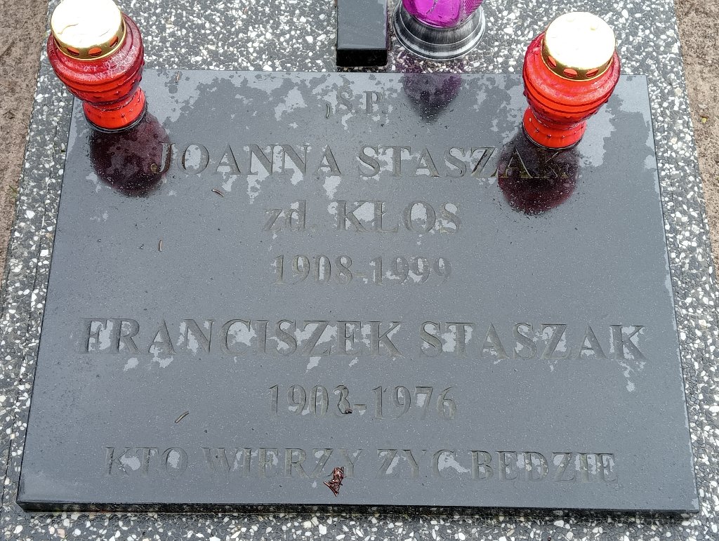 Joanna Staszak 1908 Pakość - Grobonet - Wyszukiwarka osób pochowanych