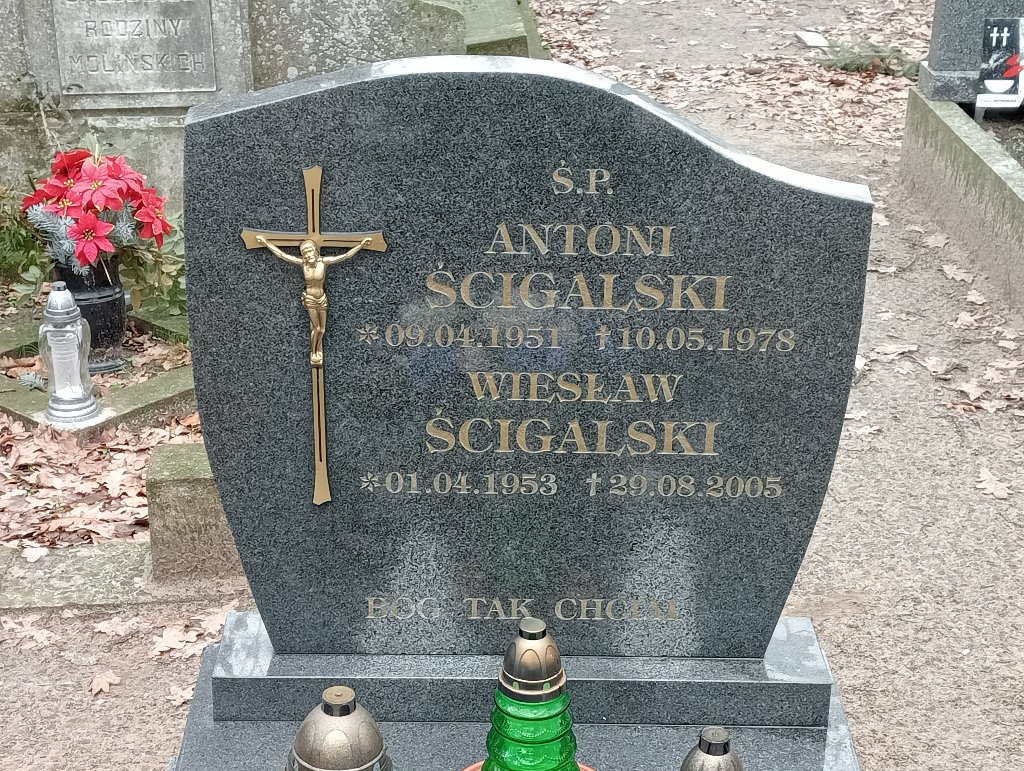 Wiesław Ścigalski 1953 Pakość - Grobonet - Wyszukiwarka osób pochowanych