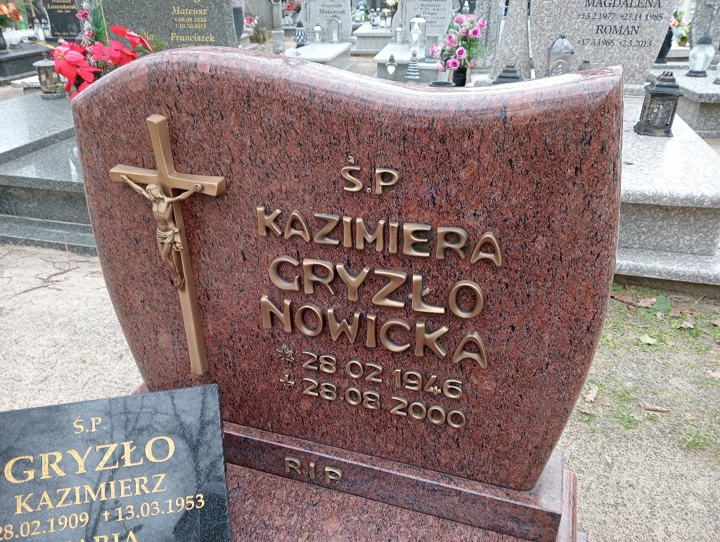 Maria Gryzło 1912 Pakość - Grobonet - Wyszukiwarka osób pochowanych