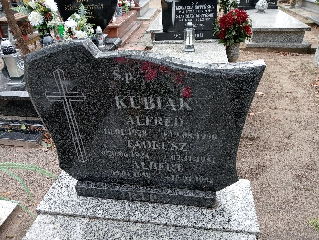 Albert Kubiak 1958 Pakość - Grobonet - Wyszukiwarka osób pochowanych