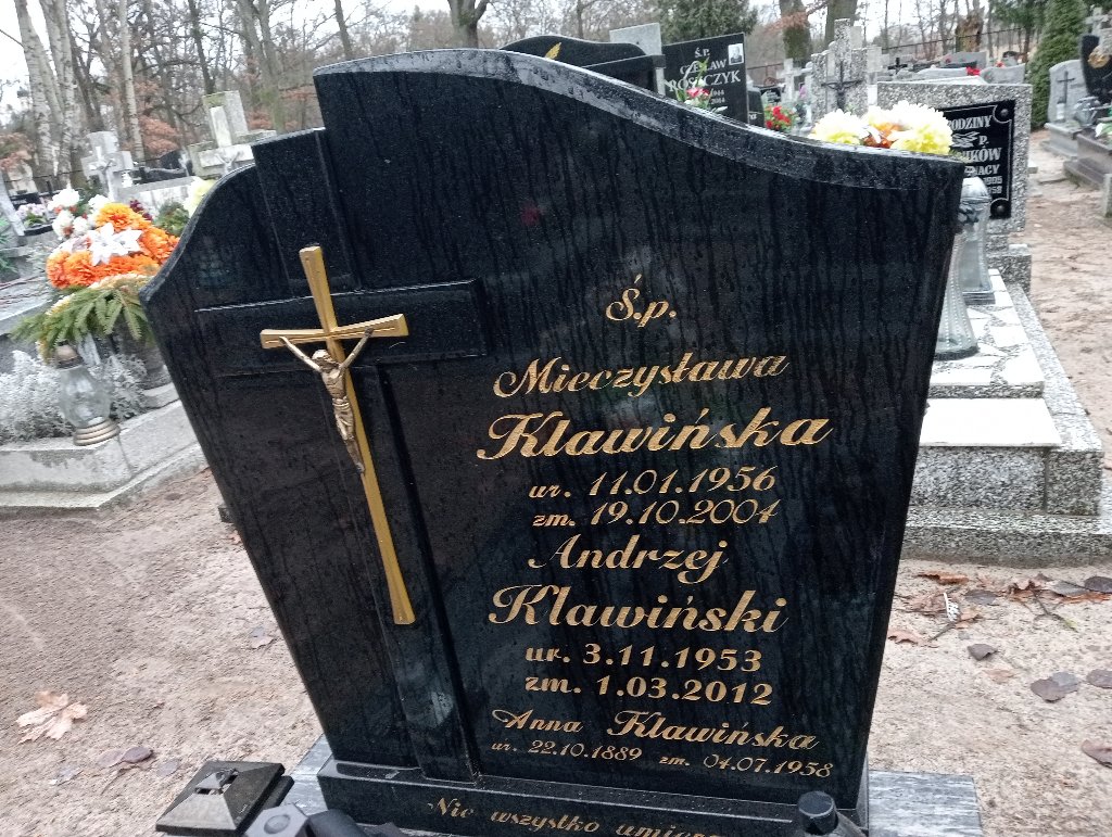 Mieczysława Klawińska 1956 Pakość - Grobonet - Wyszukiwarka osób pochowanych