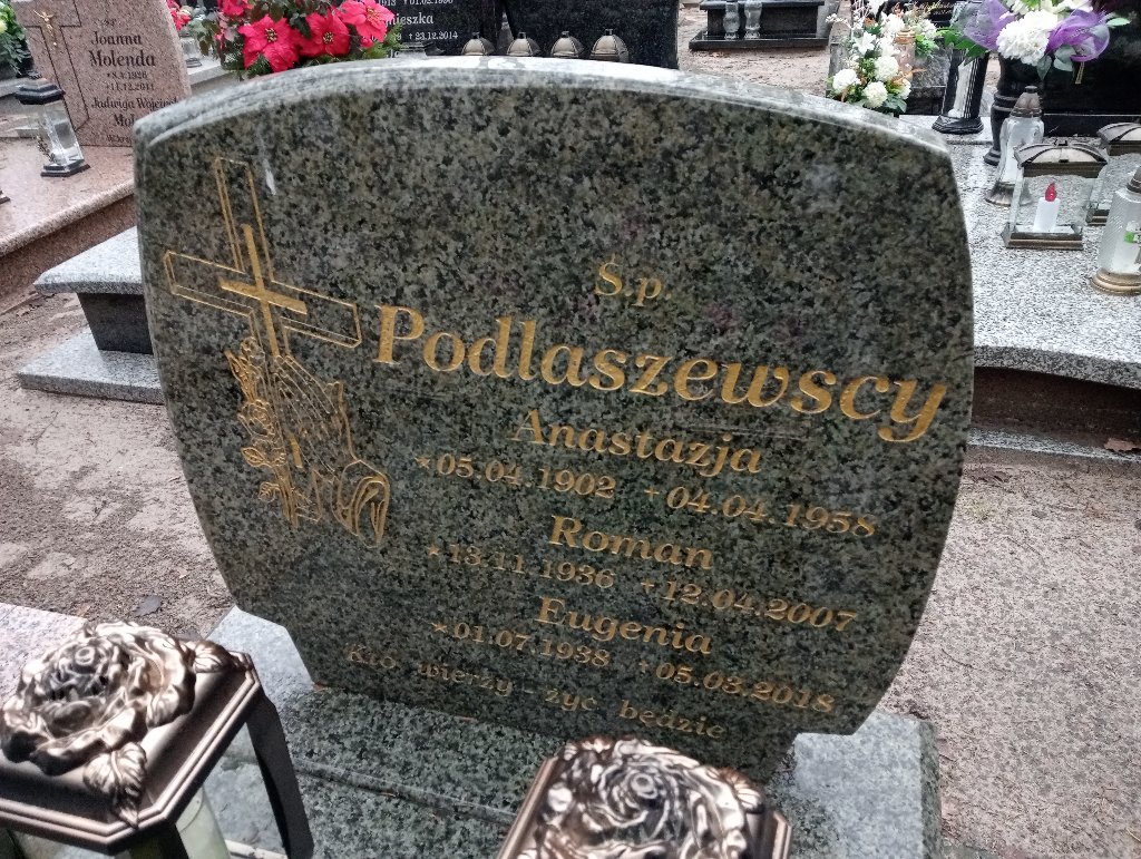 Anastazja Podlaszewska 1902 Pakość - Grobonet - Wyszukiwarka osób pochowanych