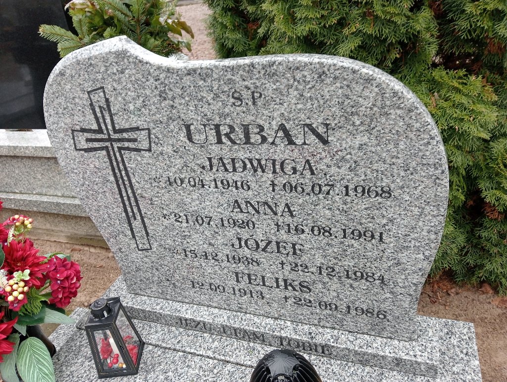 Jadwiga Urban 1946 Pakość - Grobonet - Wyszukiwarka osób pochowanych
