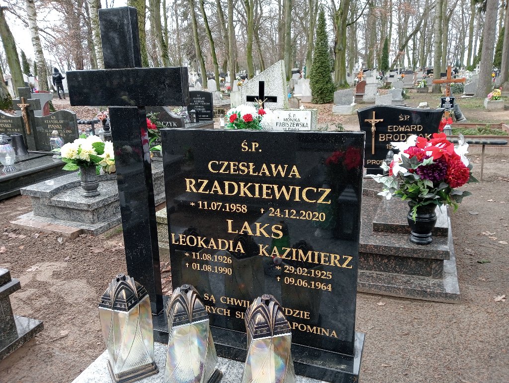 Czesława Rzadkiewicz 1958 Pakość - Grobonet - Wyszukiwarka osób pochowanych