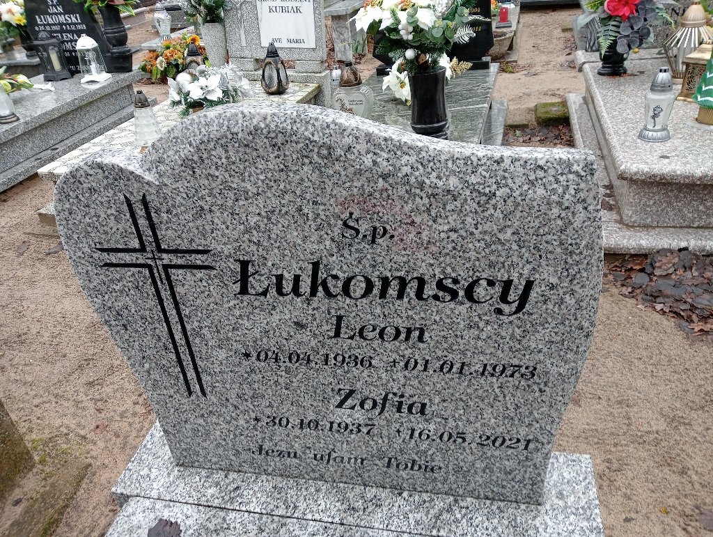 Zofia Łukomska 1937 Pakość - Grobonet - Wyszukiwarka osób pochowanych