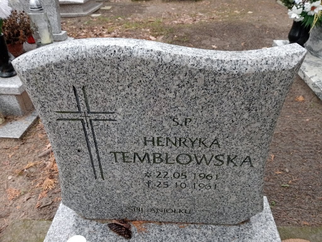 Henryka Tembłowska 1961 Pakość - Grobonet - Wyszukiwarka osób pochowanych