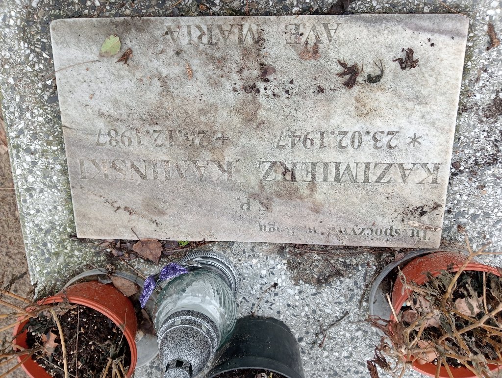 Kazimierz Kamiński 1947 Pakość - Grobonet - Wyszukiwarka osób pochowanych