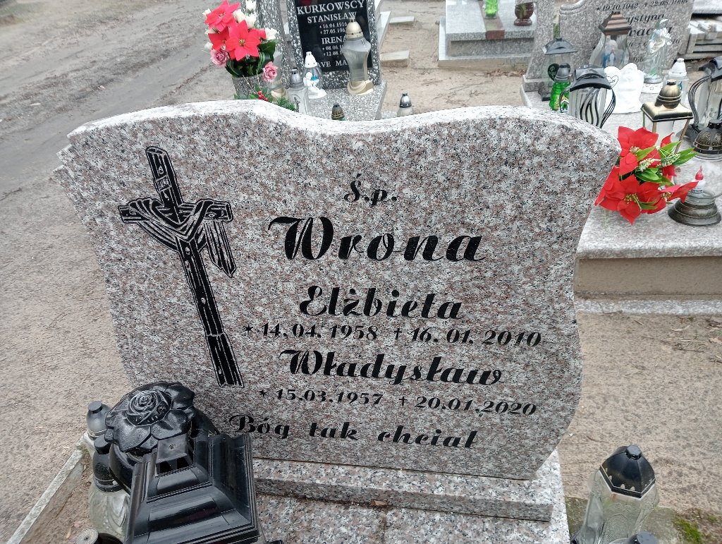 Elżbieta Wrona 1958 Pakość - Grobonet - Wyszukiwarka osób pochowanych